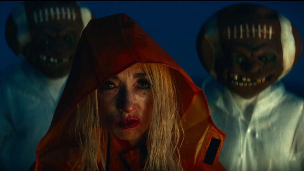 HIM (Universal Pictures) Julia Fox and the Football Heads