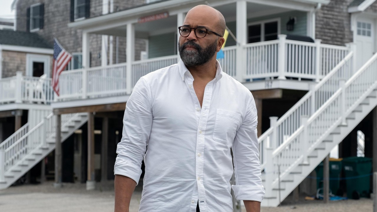 Jeffrey Wright as Dr. Thelonious "Monk" Ellison looking perplexed in American Fiction